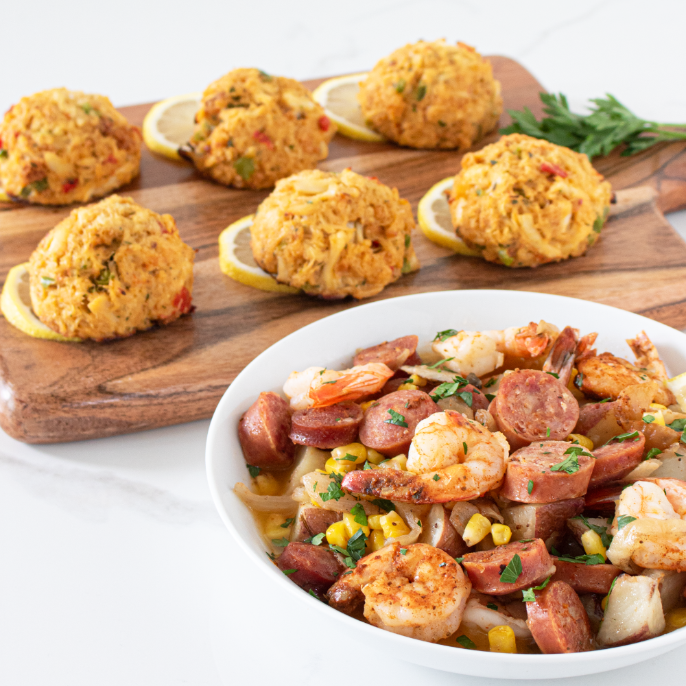 Back River Party Box | All-in-One Low Country Boil & Crab Cake Kit